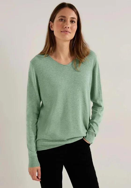 Cecil Fine Knit Sweater, Clear Sage GreenKnitted Chunky