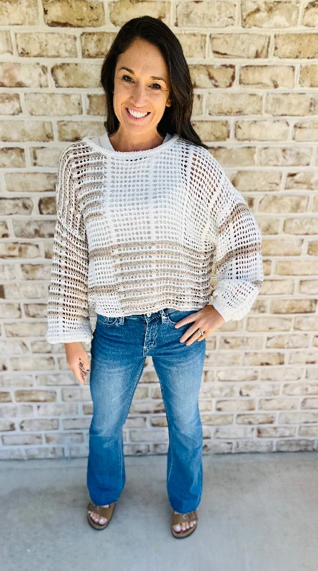 Hiking Knit TopsCrochet Lovin Sweater