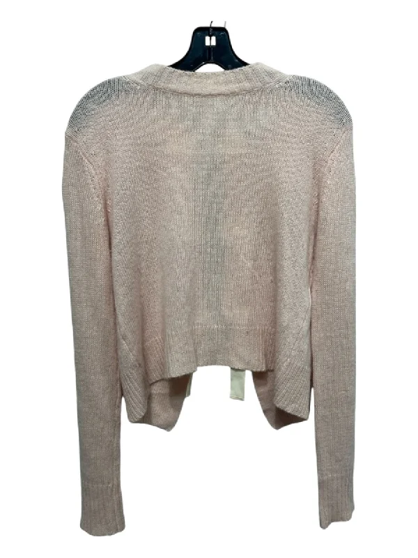 Luxury Knit TopsDerek Lam 10 Crosby Size XS Light Pink Cashmere & Linen Ribbon Detail Sweater