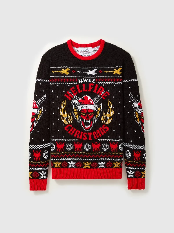 Crewneck Knit TopsHellfire Club Knit Holiday Sweater