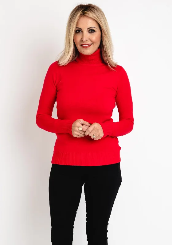 Serafina Collection Light Knit Sweater, RedKnitted Tee