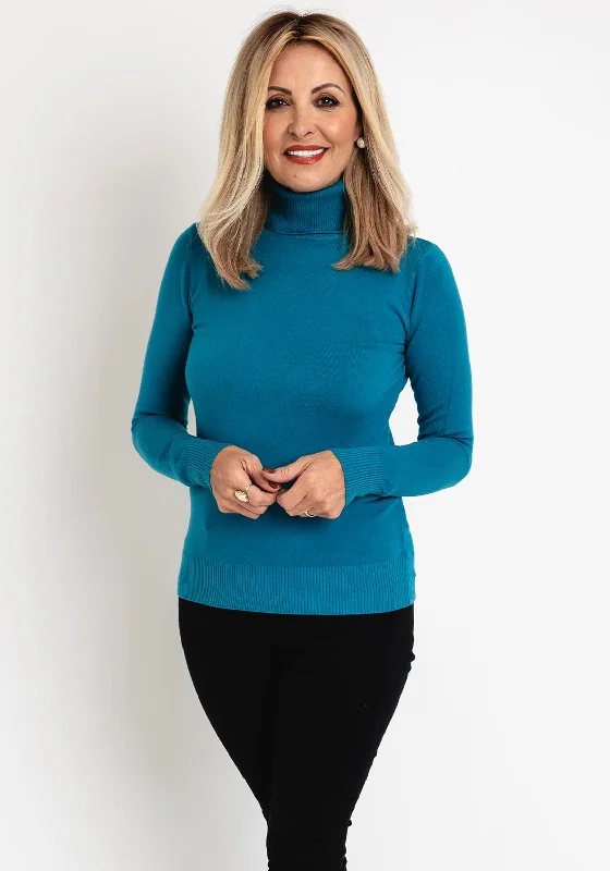 Serafina Collection Light Knit Sweater, TealKnitted Blouse