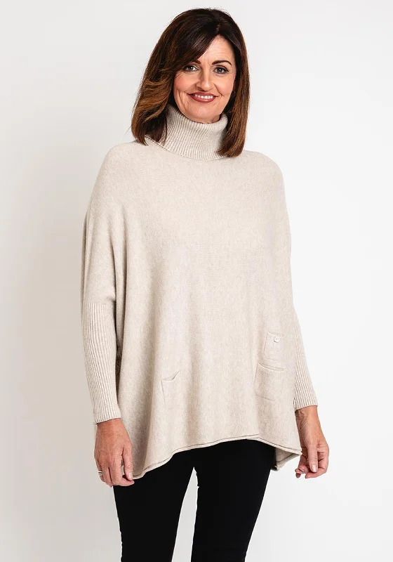 Serafina Collection Buttoned Side Knit Sweater, CreamKnitted Polka Dot