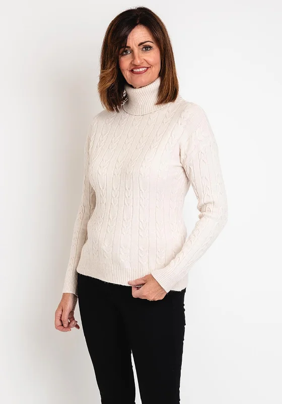 Serafina Collection Cable Knit Sweater, CreamKnit Graphic