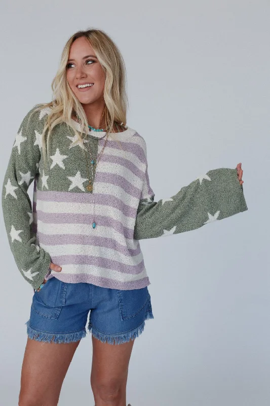 Plush Knit TopsLiberty Stars And Stripes Top - Multi