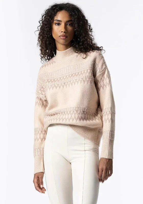 Tiffosi Nordic Knit Sweater, BeigeKnitted V-Neck