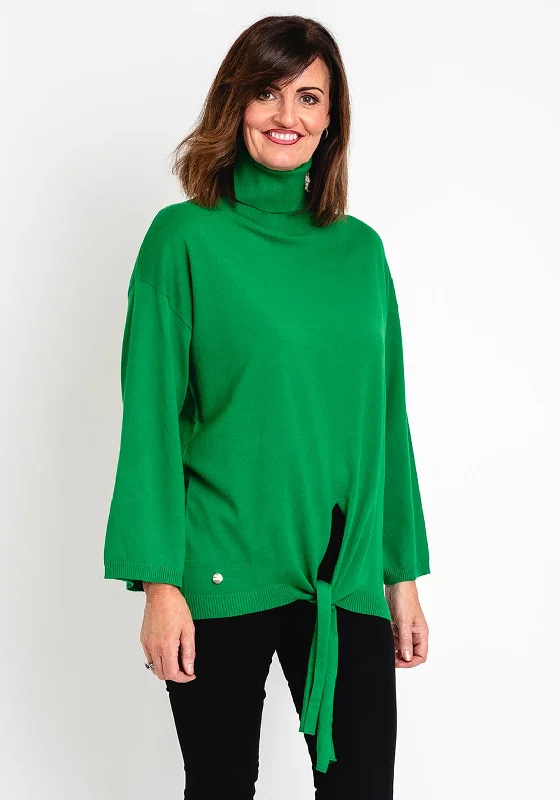 Malissa J One Size Tie Detail Sweater, GreenKnit Summer