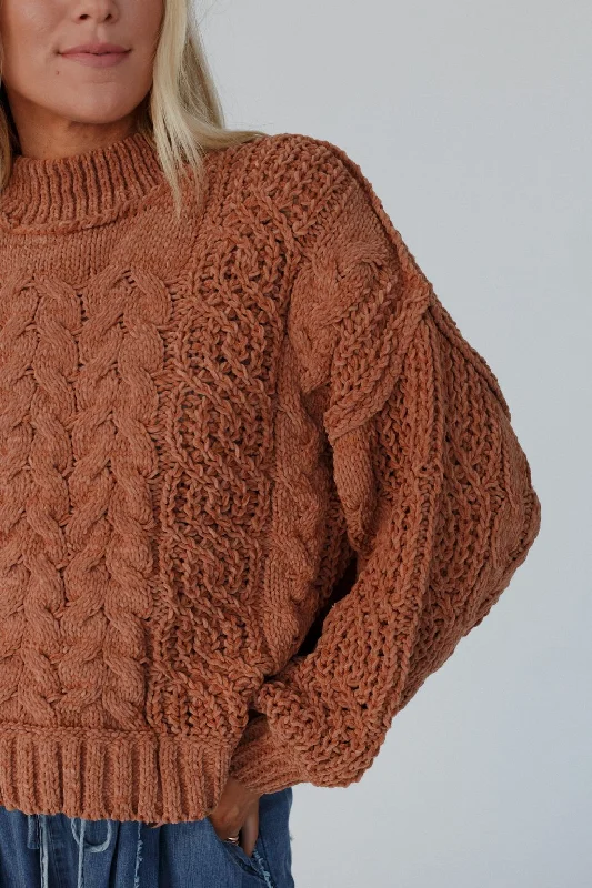 Striped Knit TopsOrchard Charm Sweater - Camel