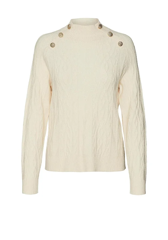 Vero Moda Marin Button Accent Sweater, BirchKnit Turtleneck