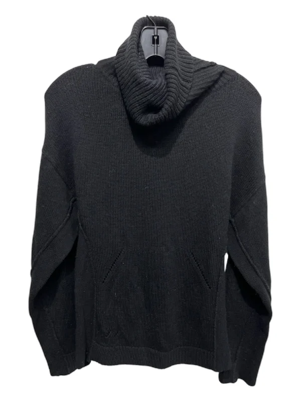 Ribbed Cuff Knit TopsZadig & Voltaire Size S Black Wool Turleneck Rib Knit Darted Sweater